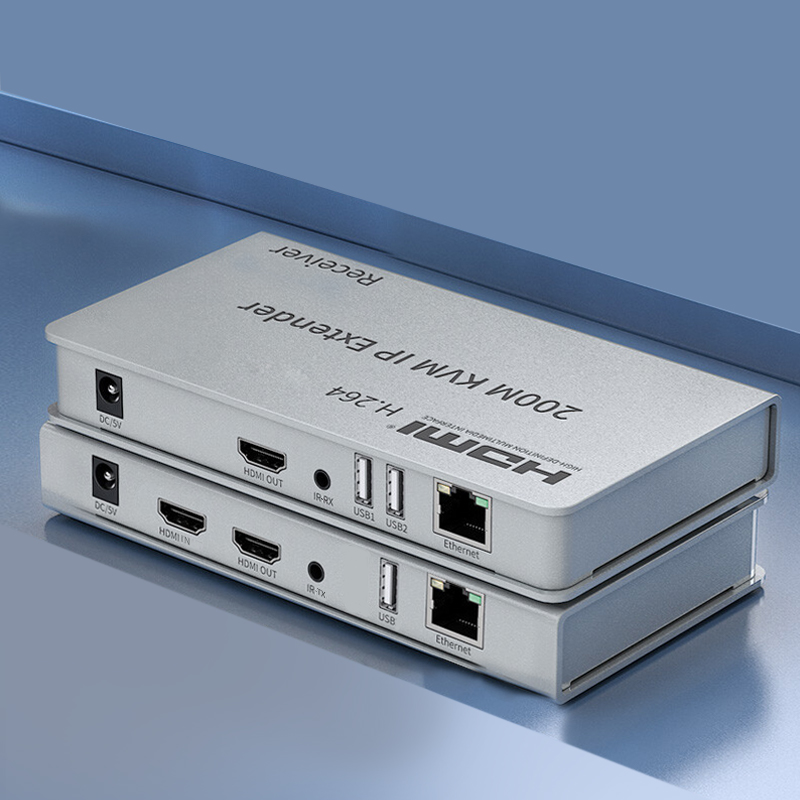 HDMI傳輸器網絡網線延長接收發高清轉RJ45音視頻顯示電腦同投屏器